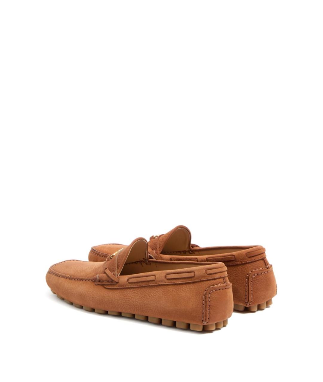 VALENTINO Коричневые кожаные лоферы, фото 3