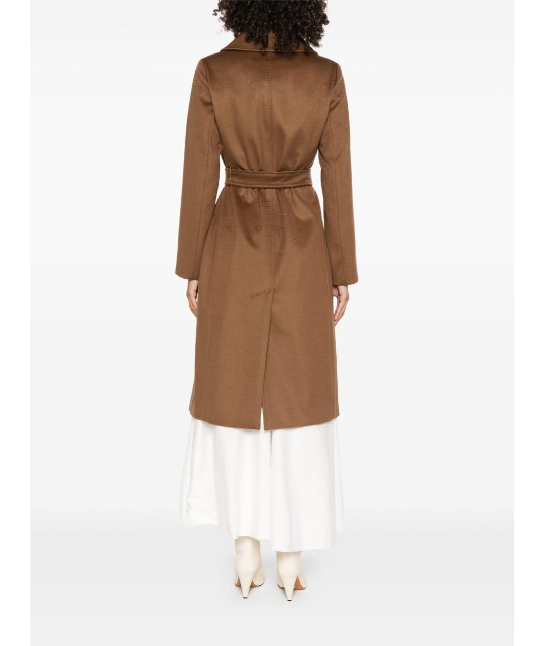 MAX MARA STUDIO Коричневое шерстяное пальто, фото 4