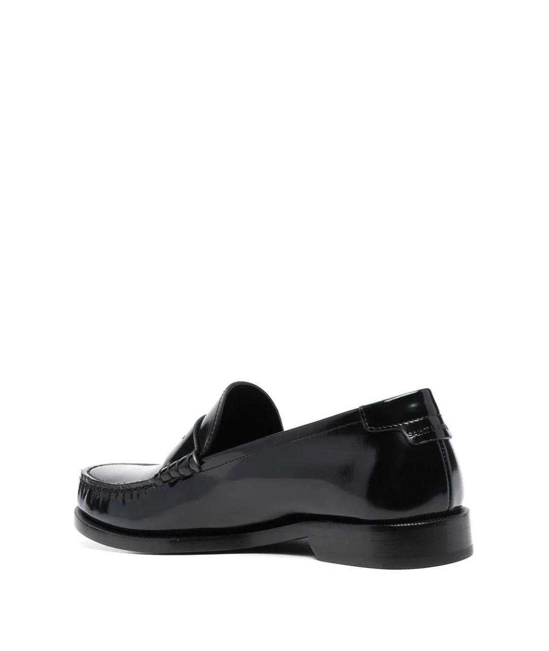 SAINT LAURENT Черные кожаные лоферы, фото 4