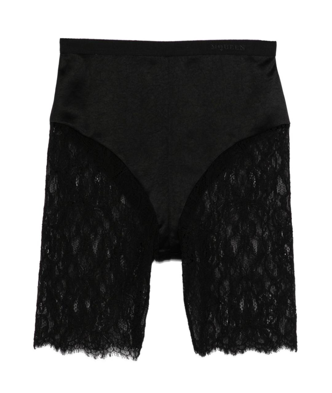 ALEXANDER MCQUEEN Черные ацетатные шорты, фото 1