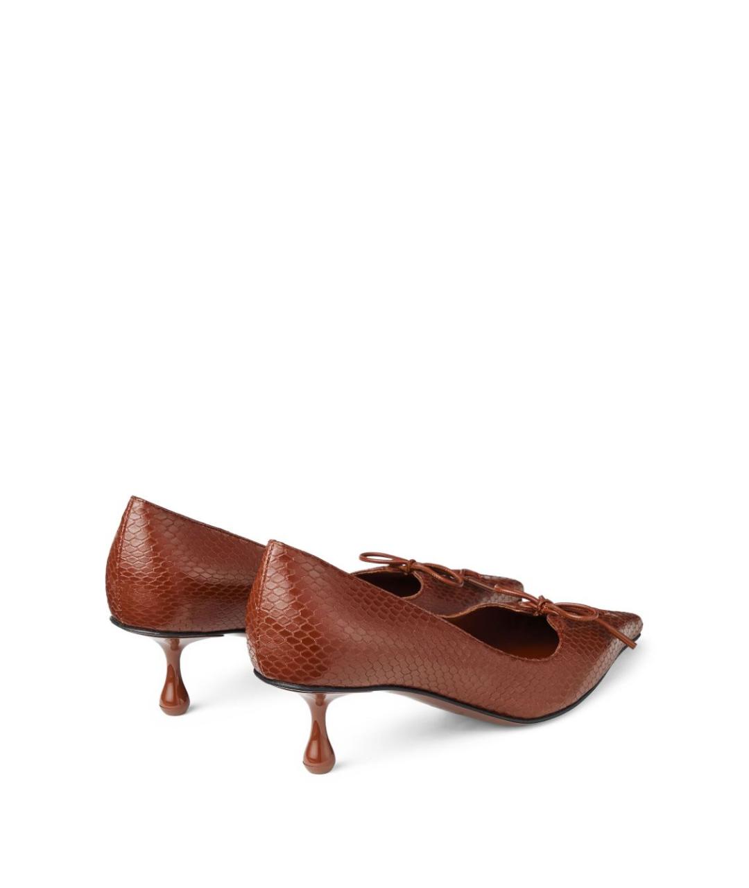JIMMY CHOO Коричневые кожаные туфли, фото 3