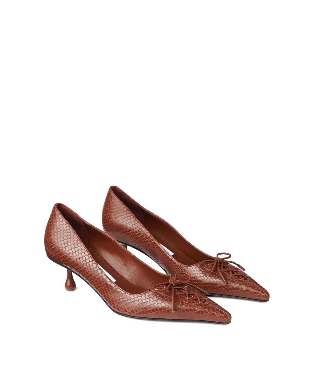 JIMMY CHOO Коричневые кожаные туфли, фото 2