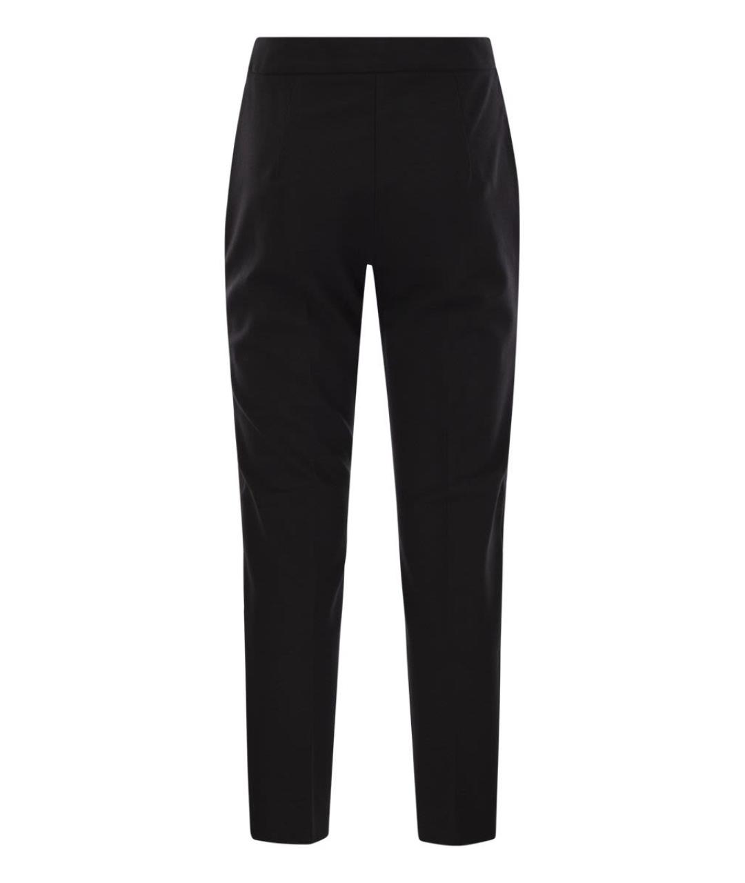 MAX MARA Черные вискозные прямые брюки, фото 2