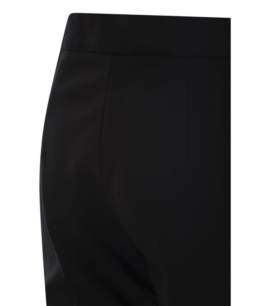 MAX MARA Черные вискозные прямые брюки, фото 4