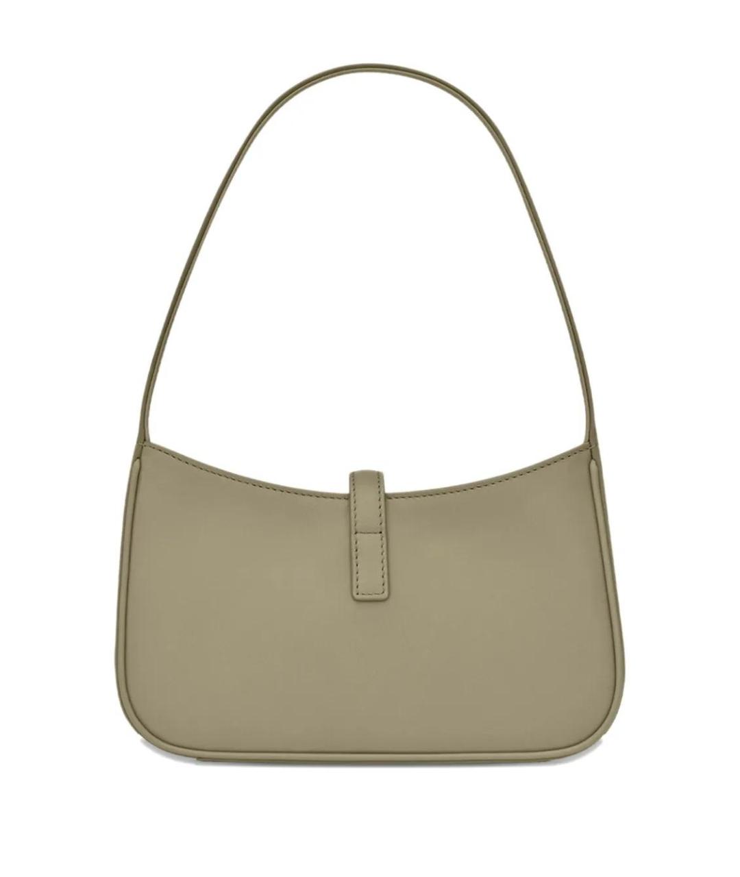 SAINT LAURENT Зеленая кожаная сумка через плечо, фото 3