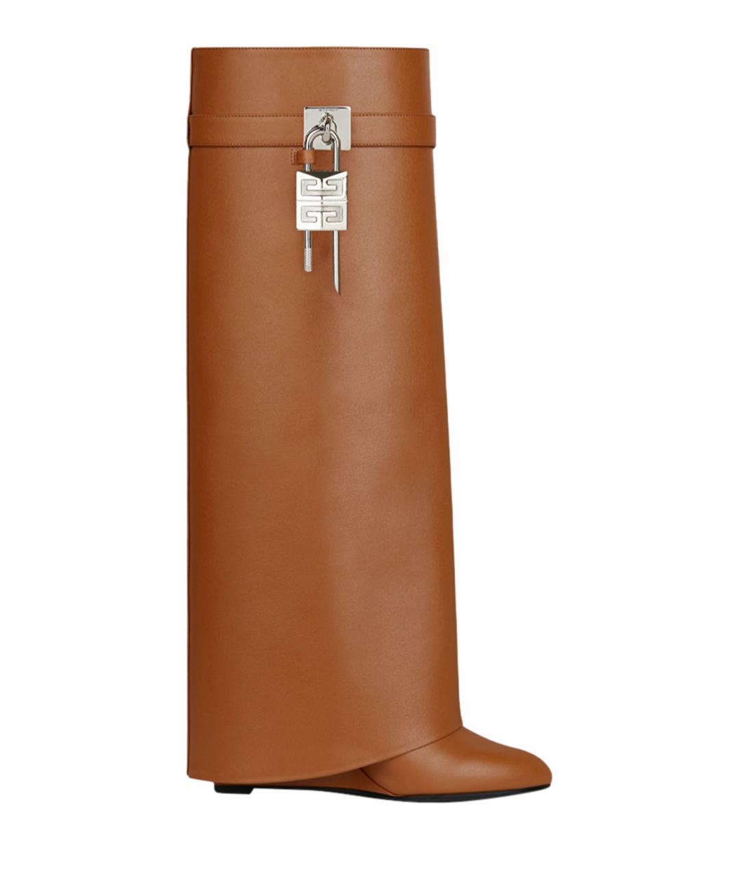 GIVENCHY Коричневые кожаные сапоги, фото 1