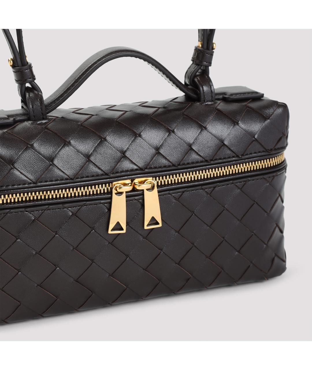 BOTTEGA VENETA Коричневая кожаная сумка через плечо, фото 4