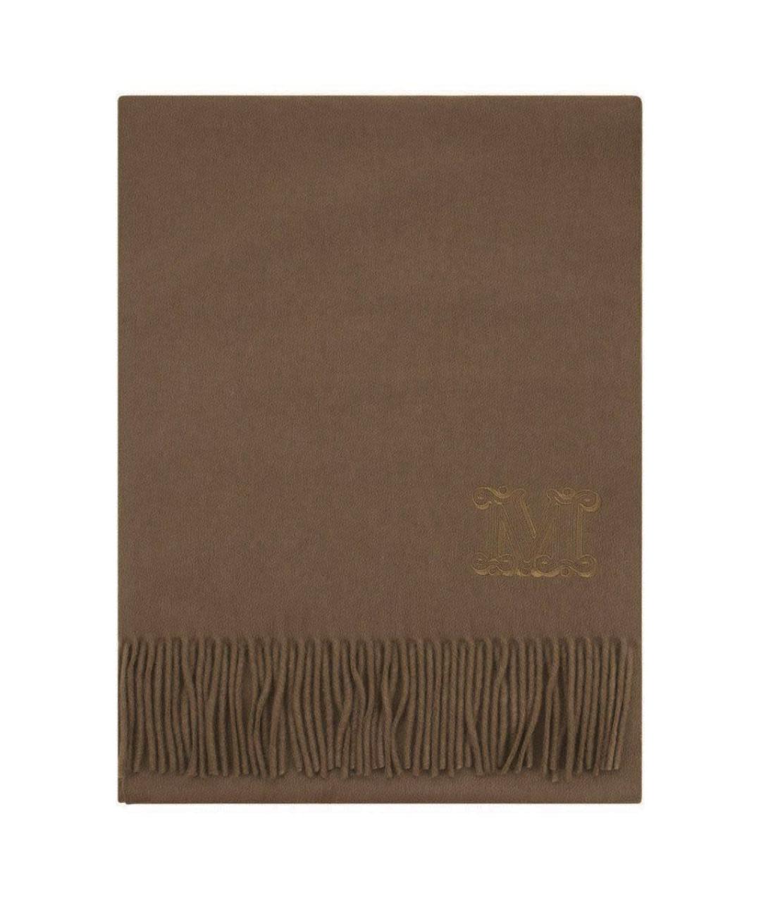 MAX MARA Коричневый кашемировый шарф, фото 2