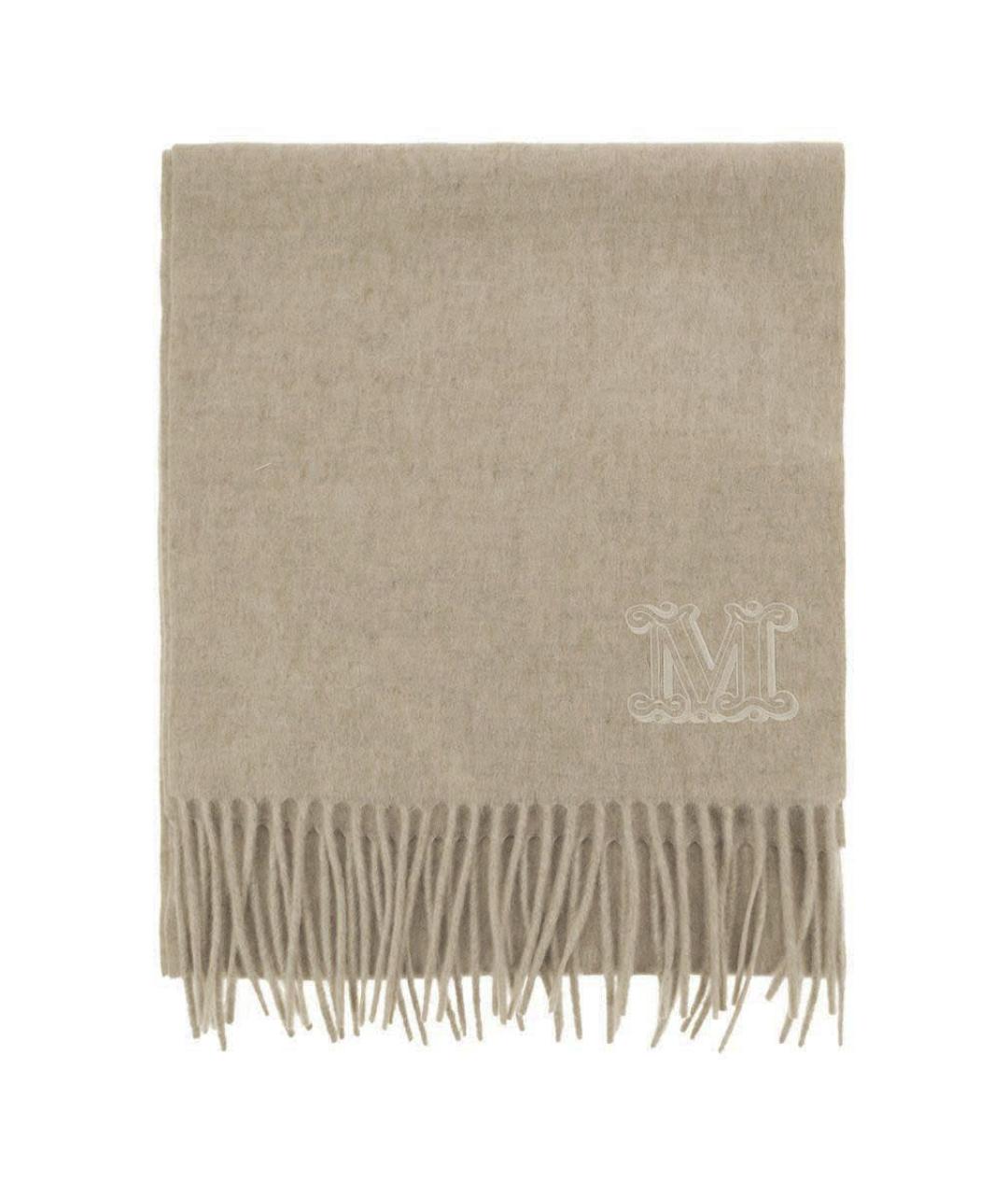 MAX MARA Бежевый кашемировый шарф, фото 2