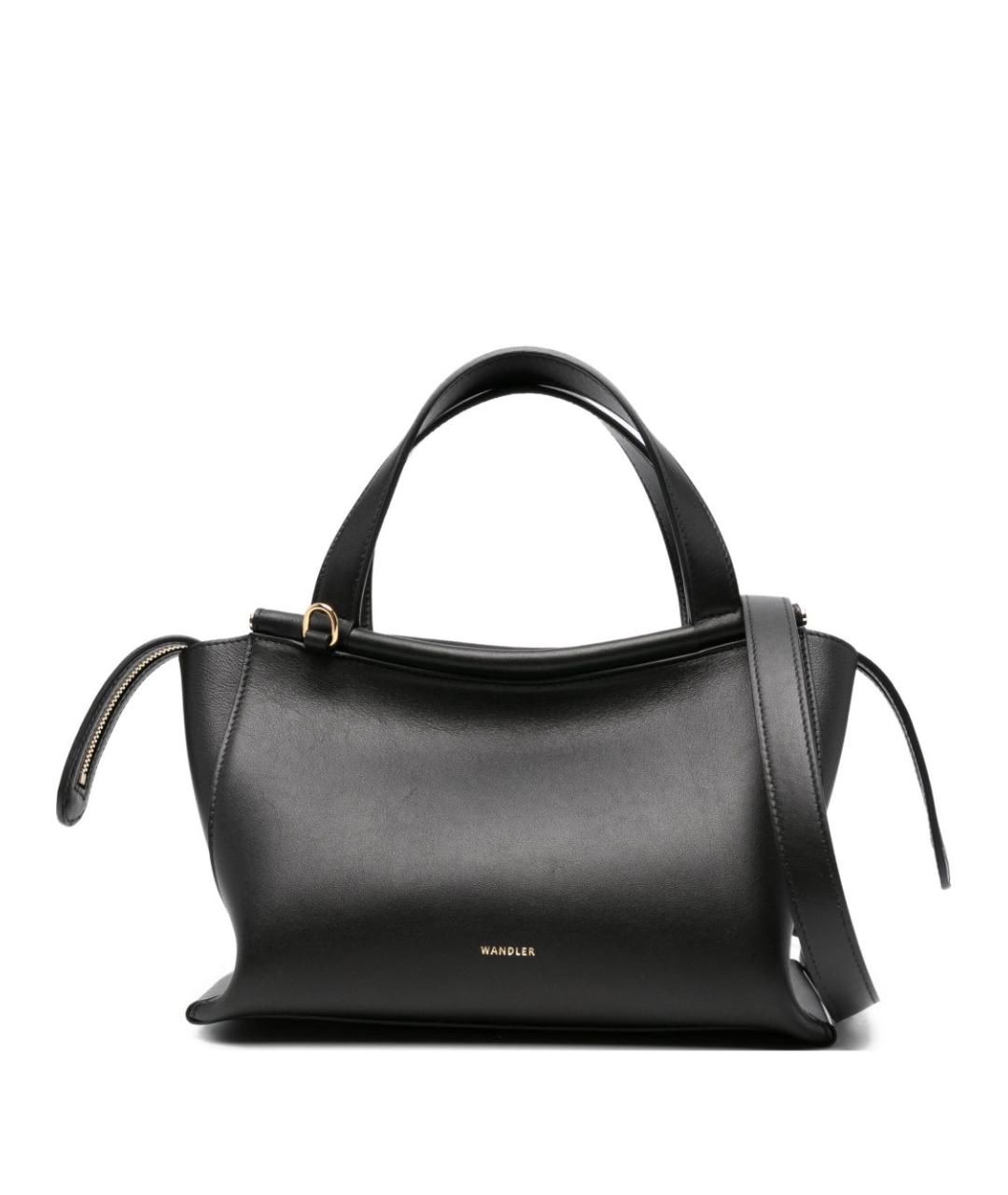 WANDLER Черная кожаная сумка тоут, фото 1