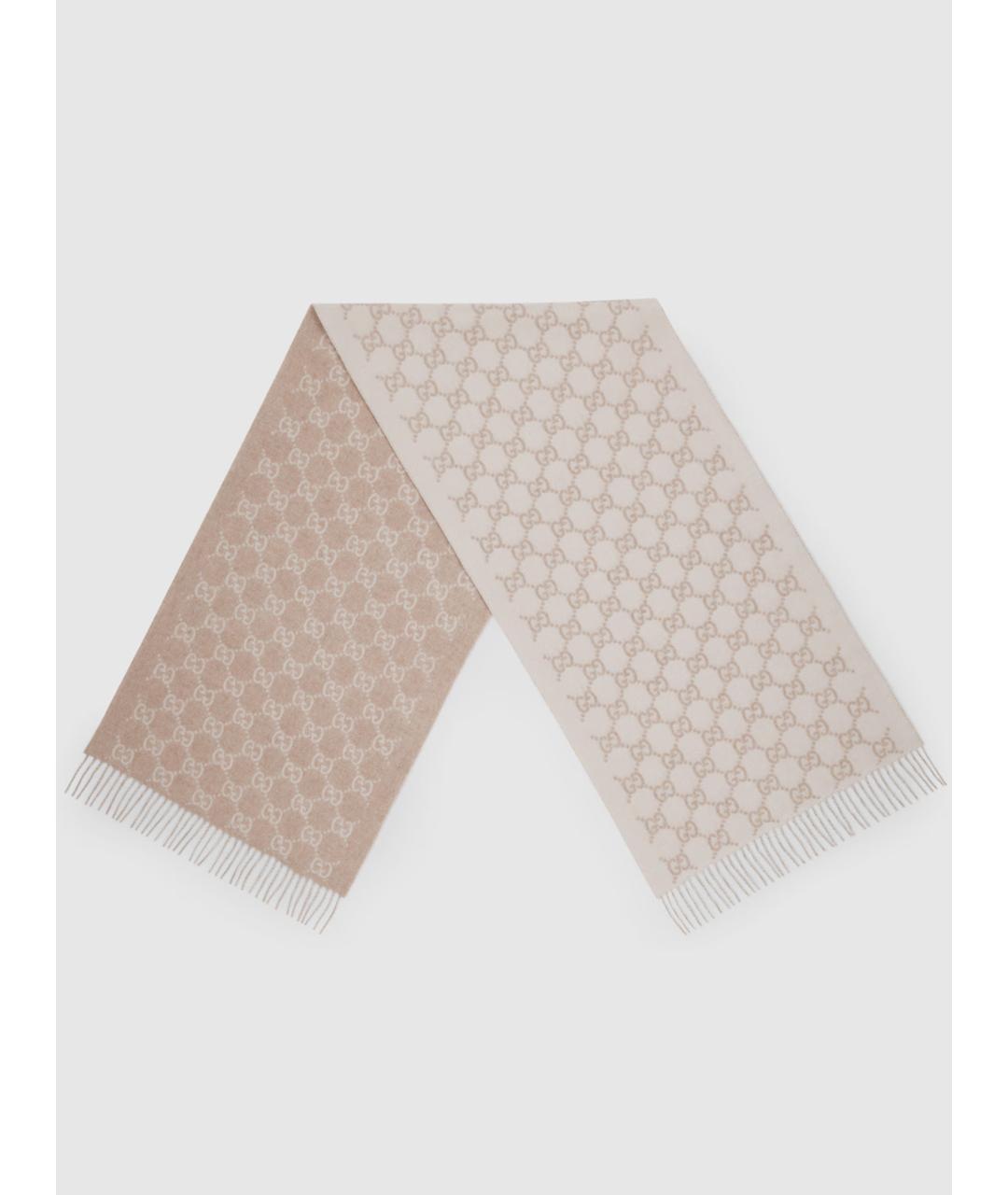 GUCCI Бежевый кашемировый шарф, фото 2