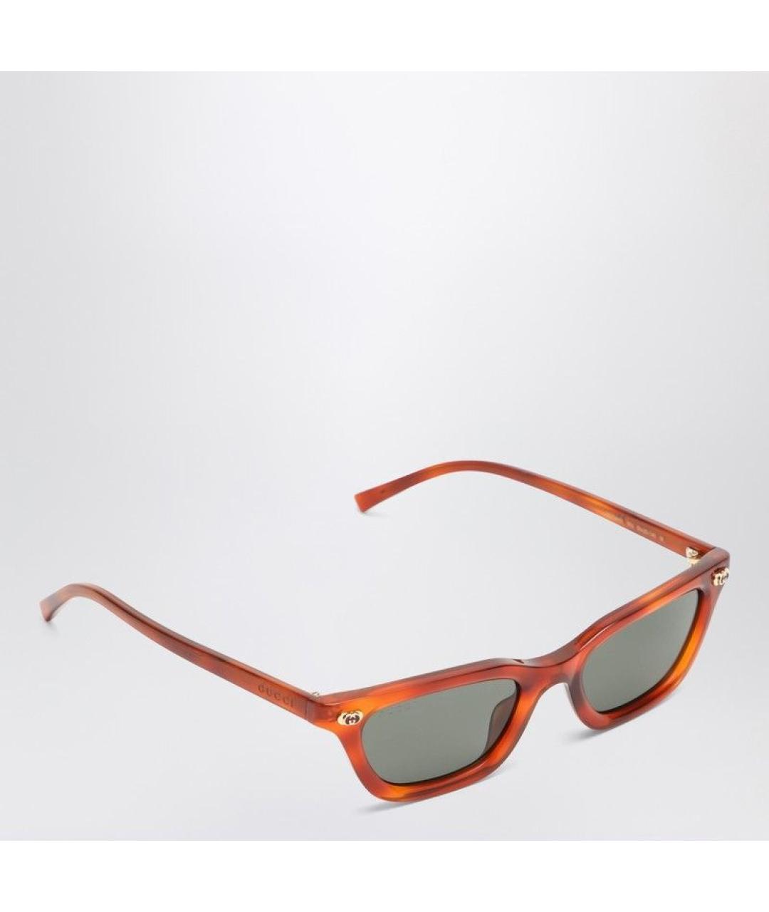 GUCCI Коричневые солнцезащитные очки, фото 2
