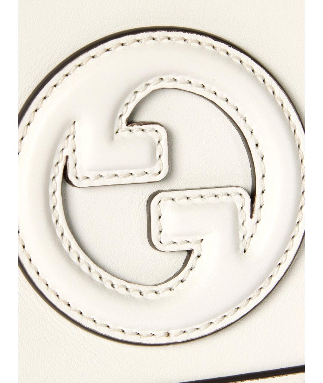 GUCCI Белая кожаная сумка через плечо, фото 5