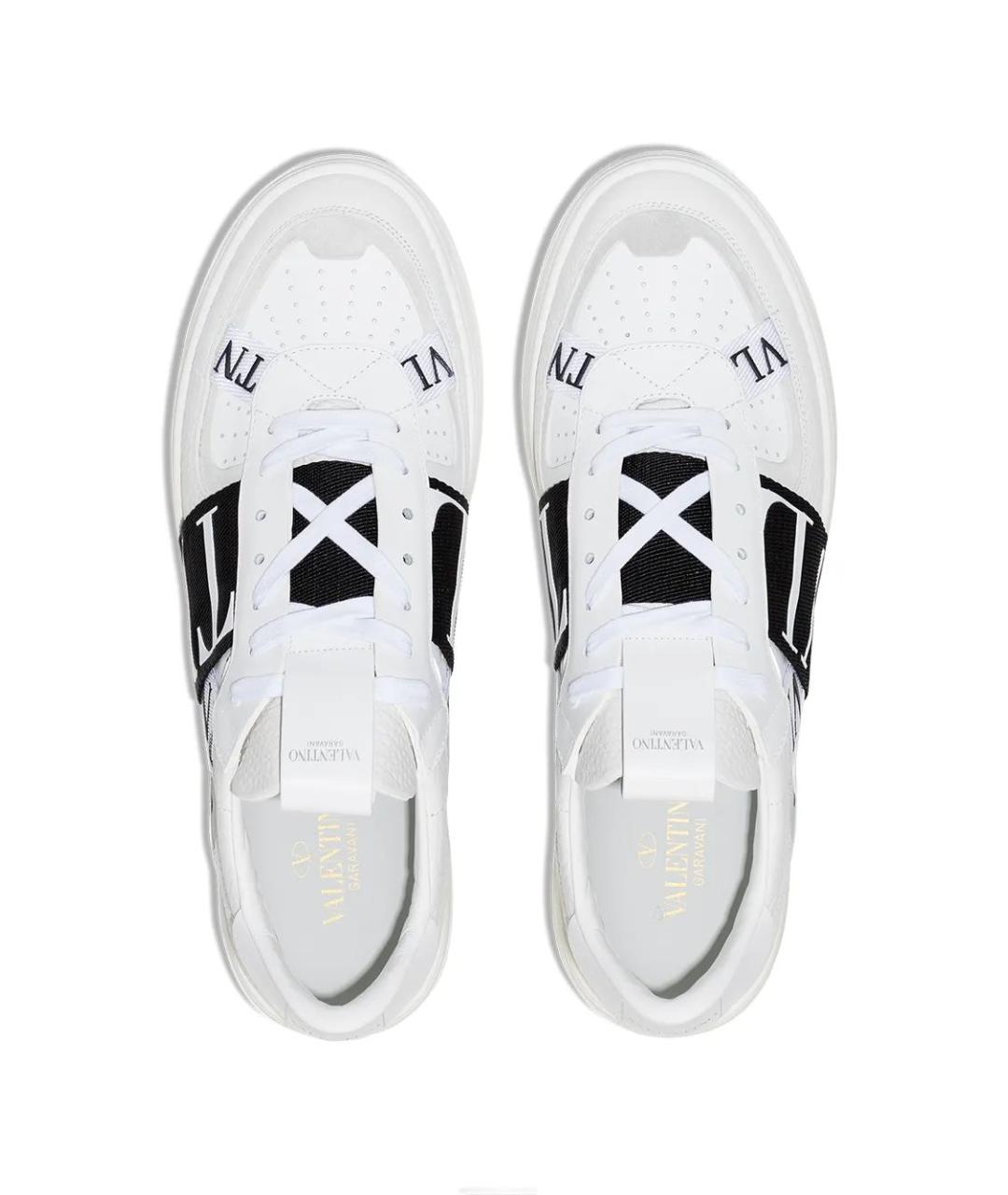 VALENTINO Белые кожаные низкие кроссовки / кеды, фото 4