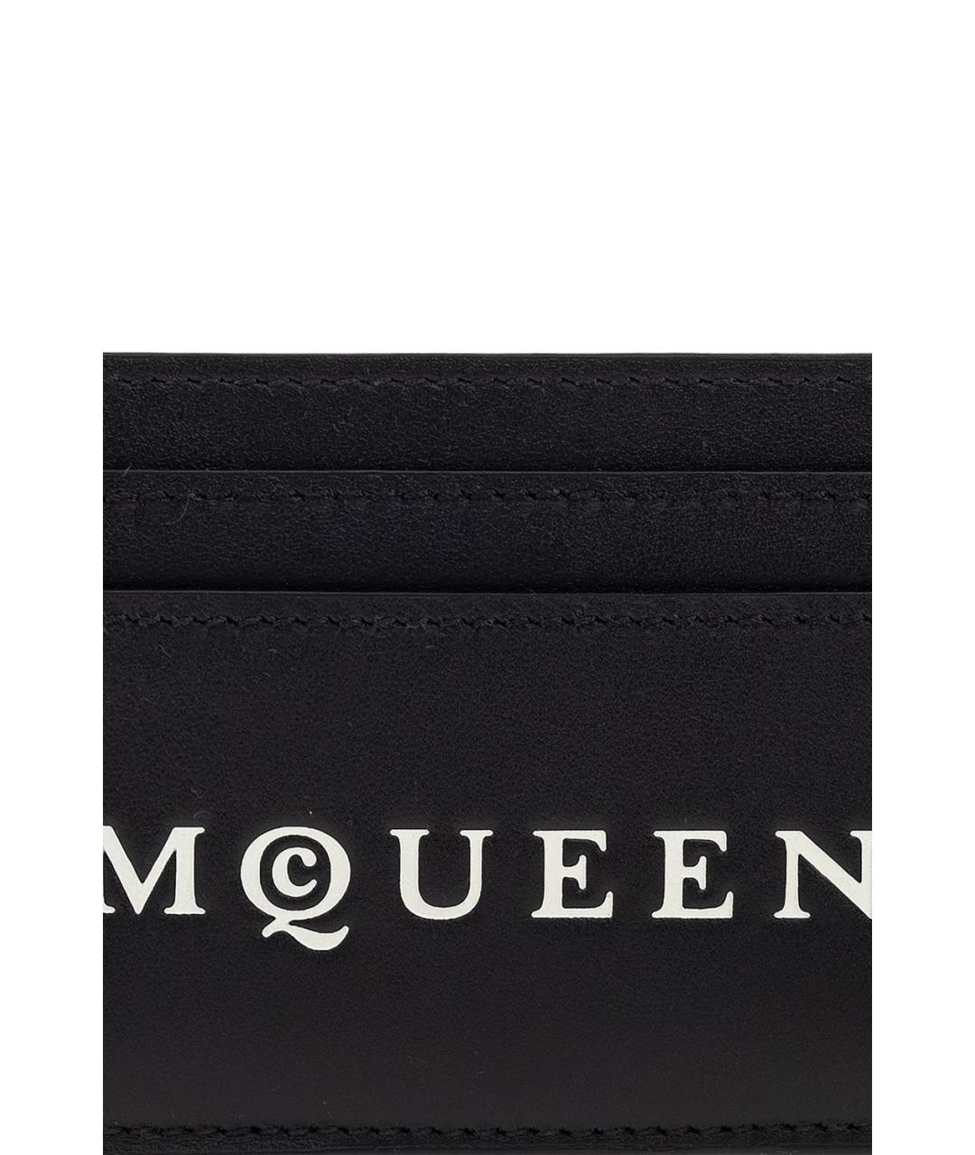 ALEXANDER MCQUEEN Черный кожаный кардхолдер, фото 3