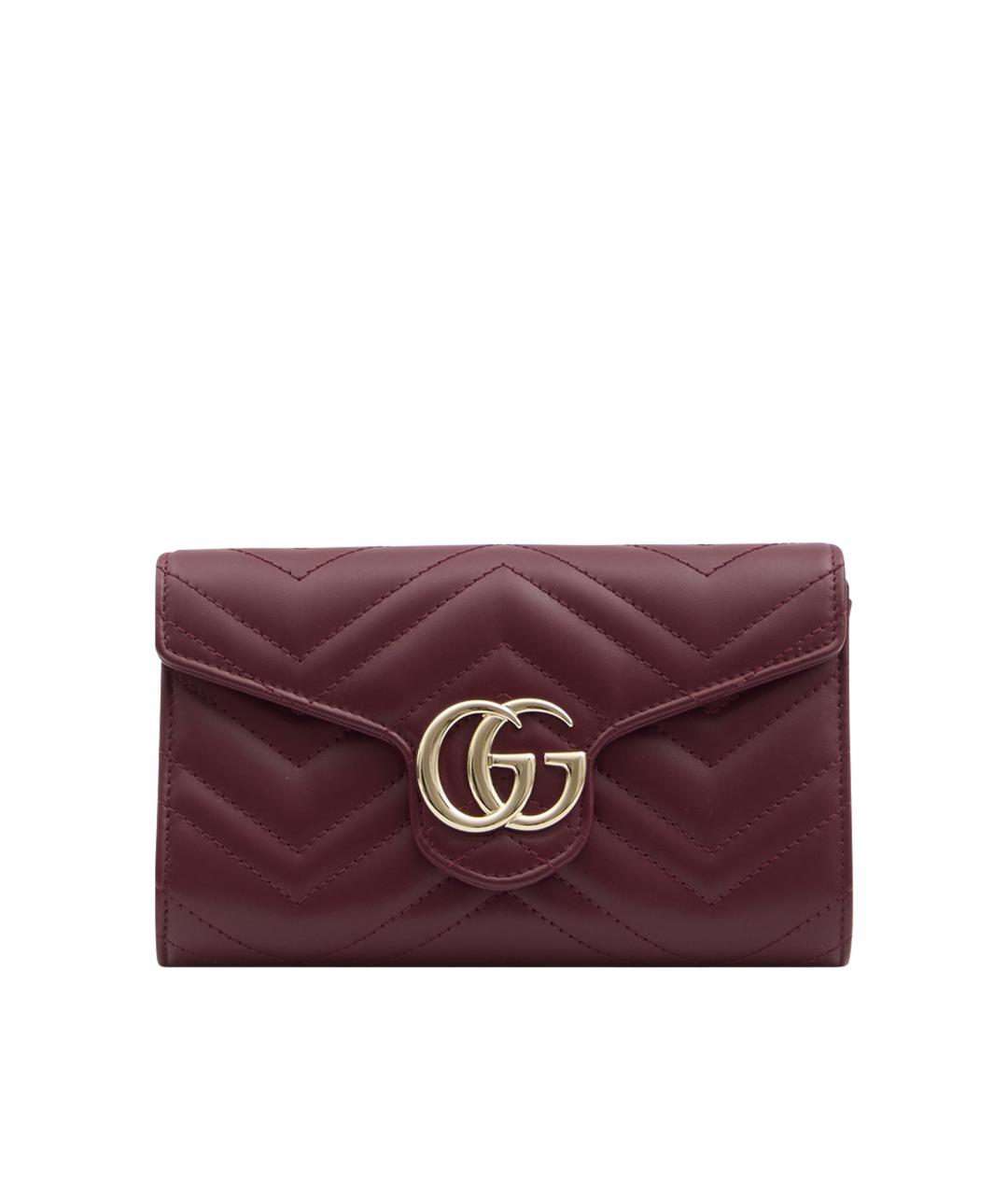 GUCCI Красная кожаная сумка с короткими ручками, фото 1