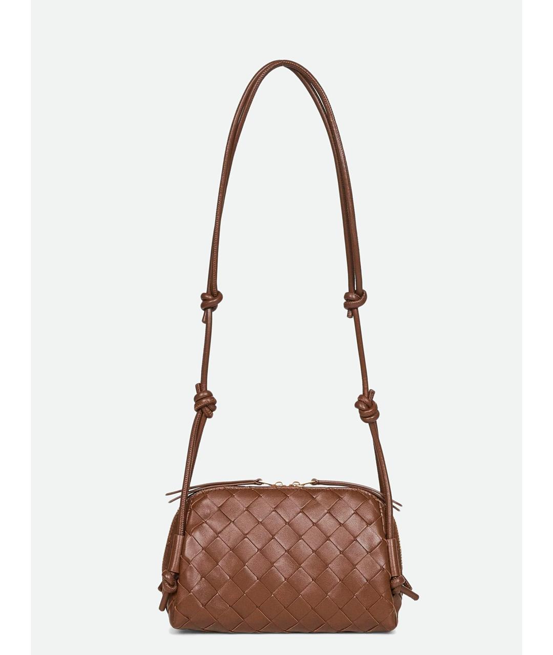 BOTTEGA VENETA Коричневая кожаная сумка через плечо, фото 2