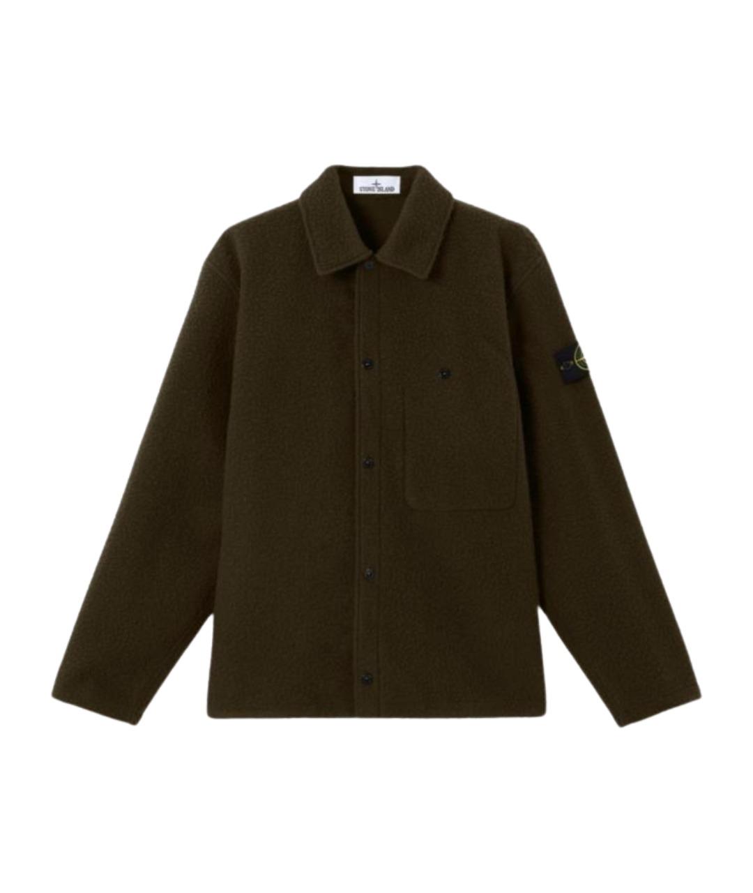 STONE ISLAND Зеленая шерстяная куртка, фото 1