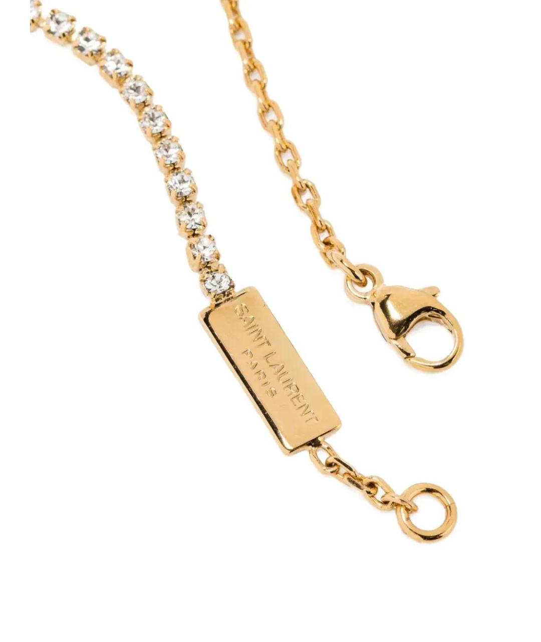 SAINT LAURENT Золотой металлический браслет, фото 3
