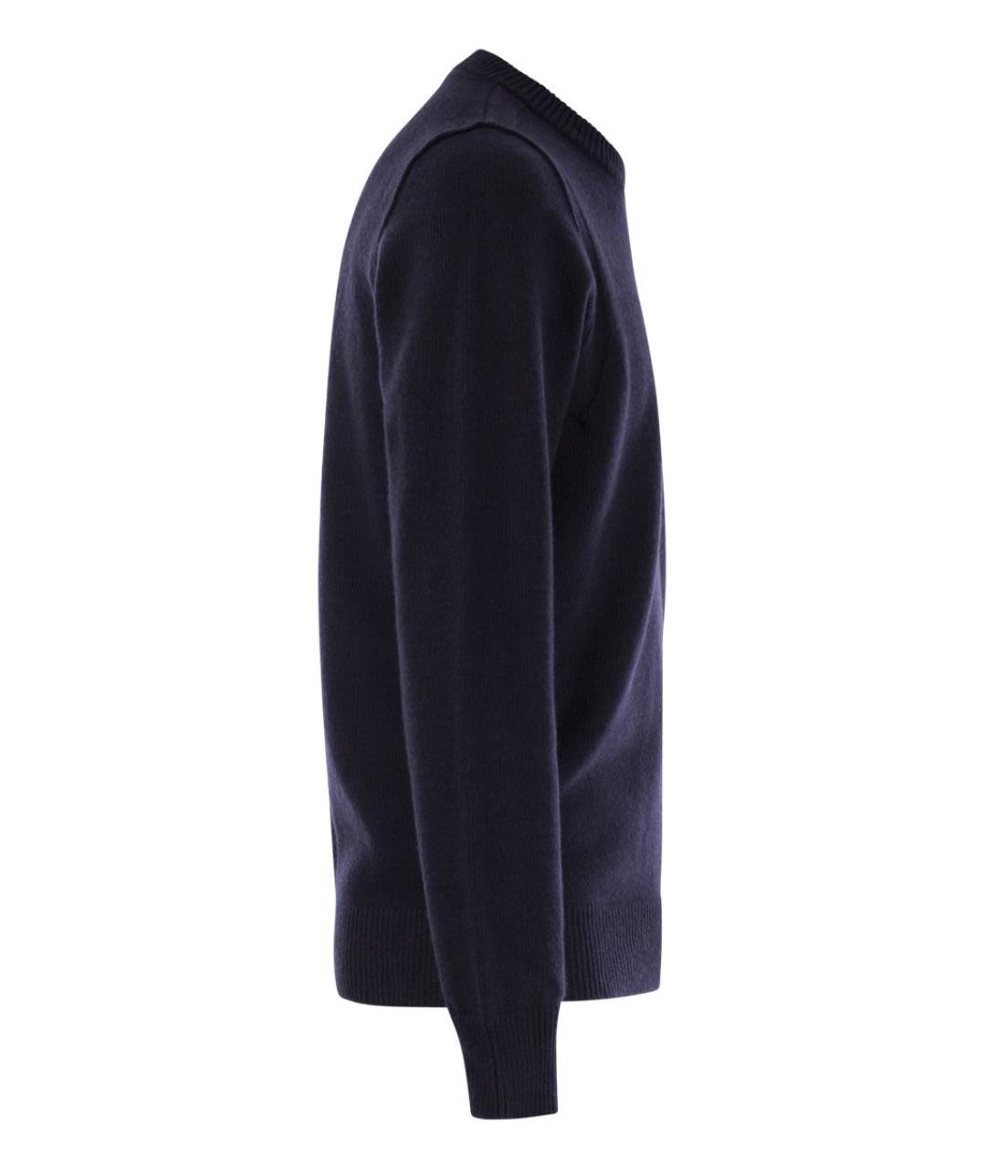 STONE ISLAND Темно-синий шерстяной джемпер / свитер, фото 3