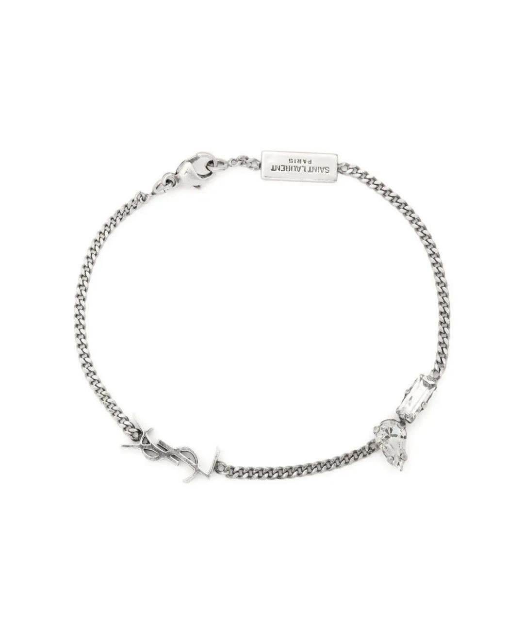 SAINT LAURENT Серебрянный латунный браслет, фото 1