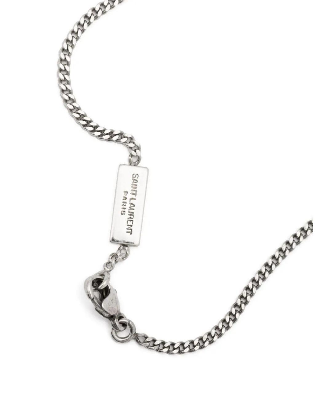 SAINT LAURENT Серебрянный латунный браслет, фото 3