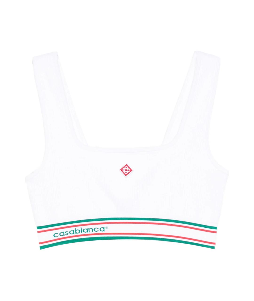 CASABLANCA Белая полиамидовая футболка, фото 1
