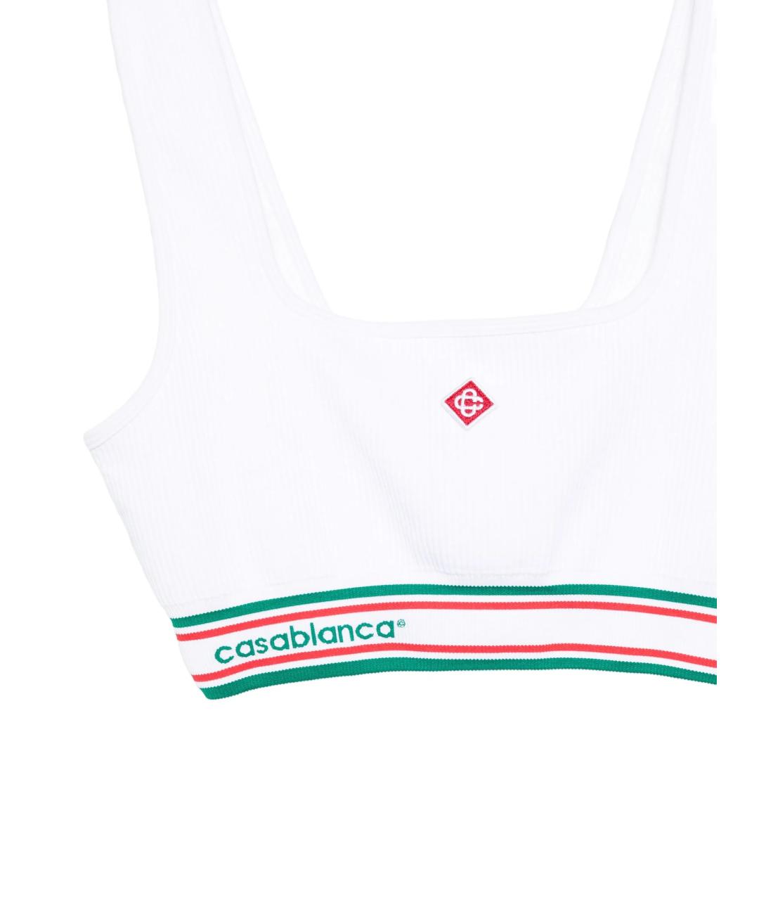 CASABLANCA Белая полиамидовая футболка, фото 3