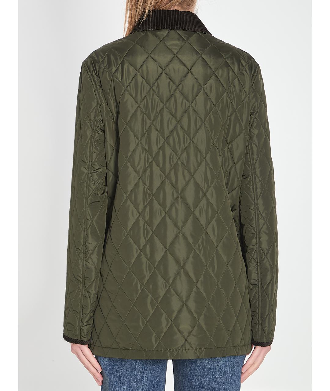 BURBERRY Зеленая полиамидовая куртка, фото 5