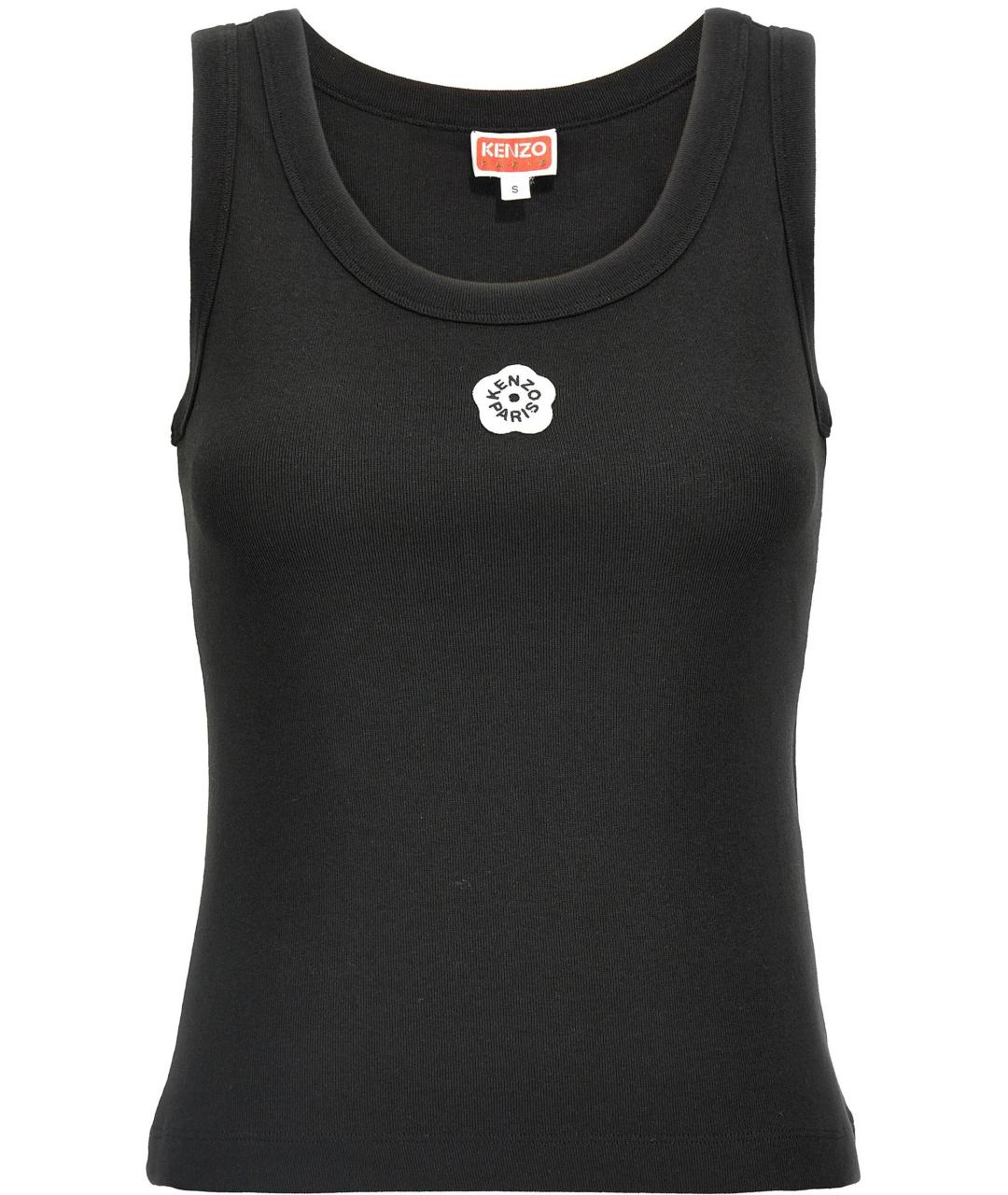 KENZO Черная хлопковая майка, фото 1