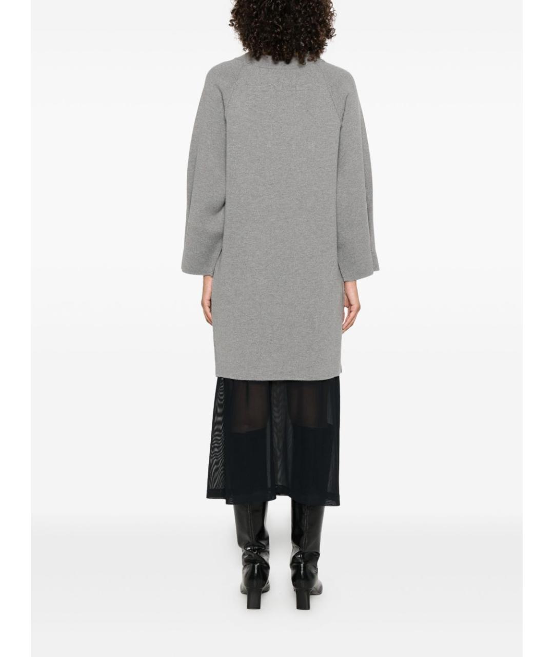 MAX MARA Серое вискозное повседневное платье, фото 4