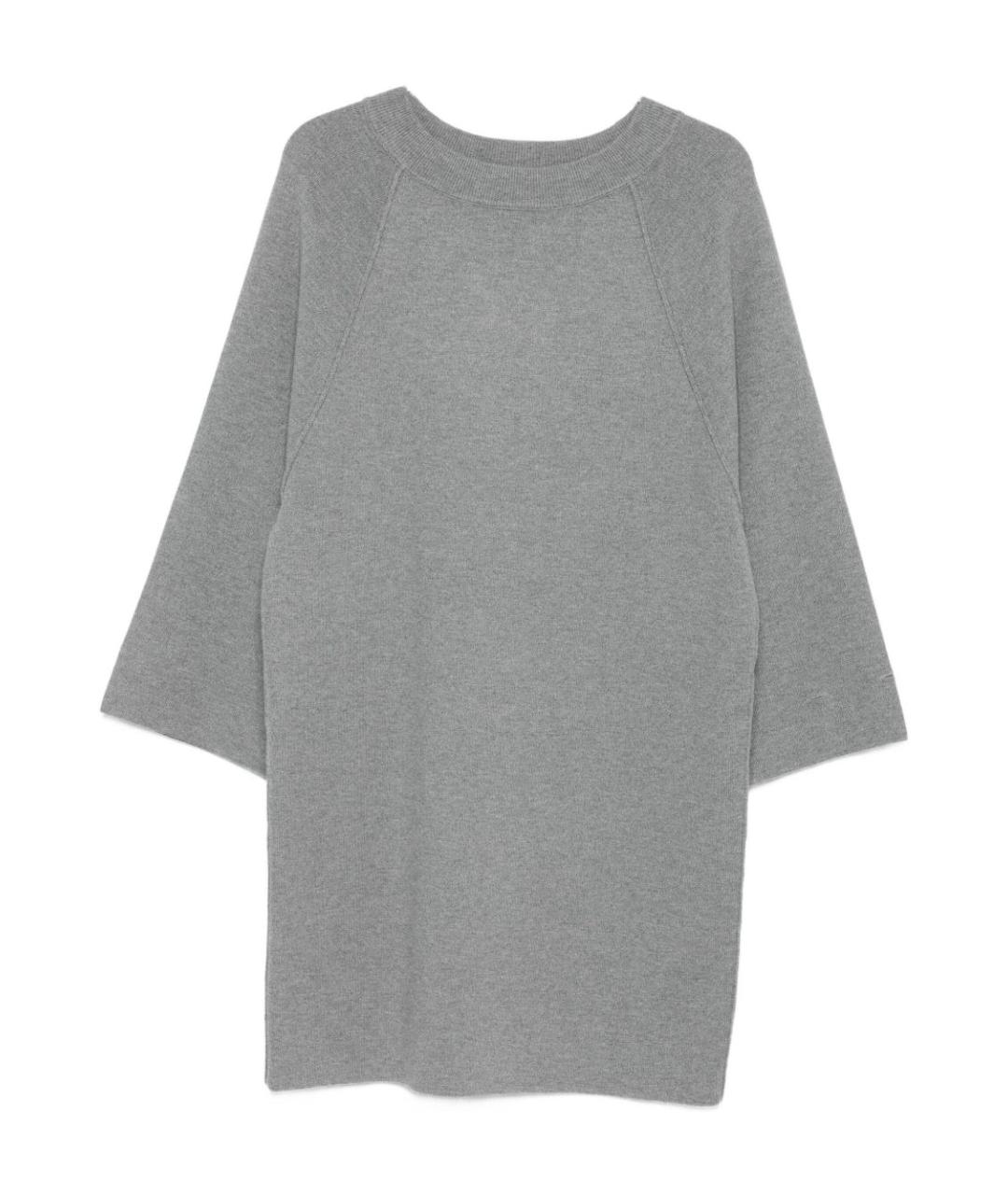 MAX MARA Серое вискозное повседневное платье, фото 1