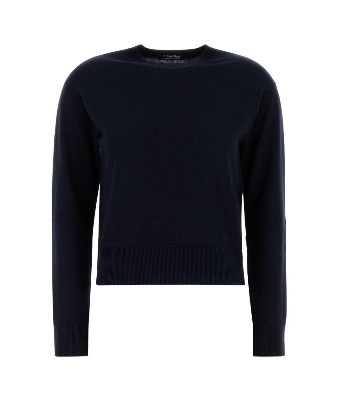 'S MAX MARA Темно-синий шерстяной джемпер / свитер, фото 1