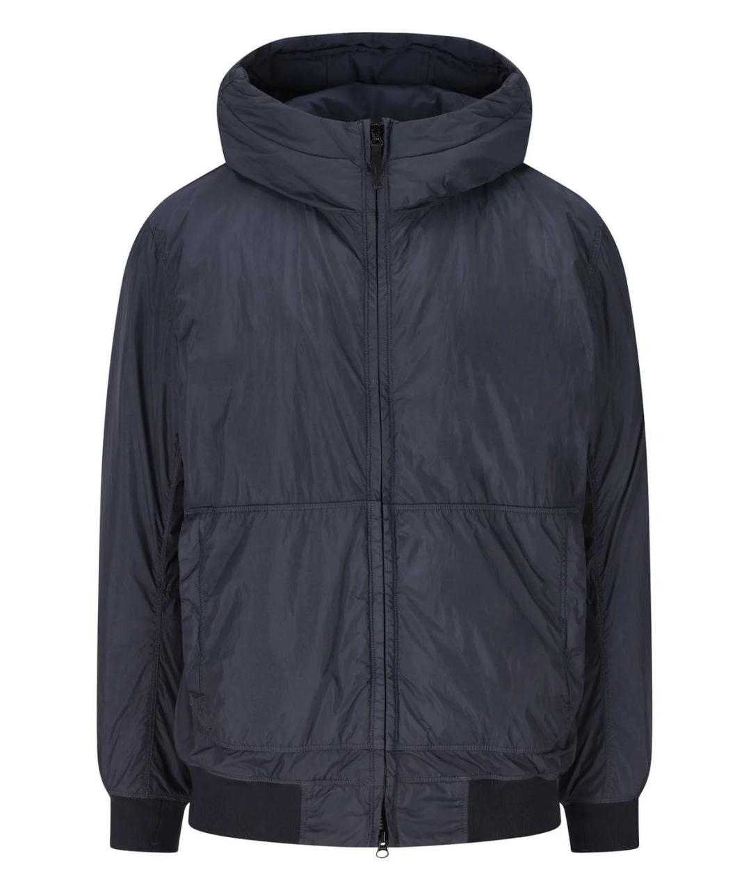 STONE ISLAND Темно-синяя полиамидовая куртка, фото 1