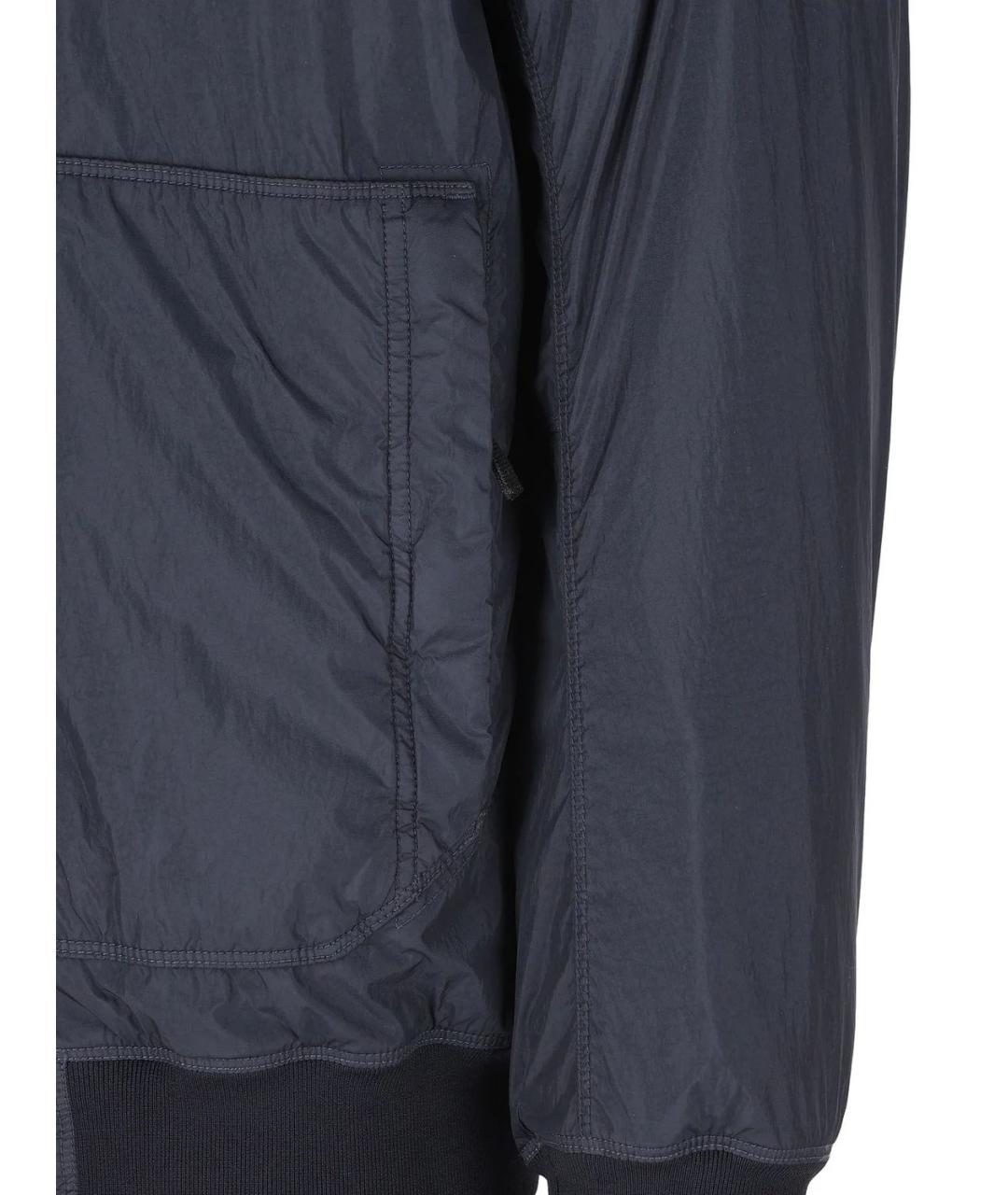 STONE ISLAND Темно-синяя полиамидовая куртка, фото 4