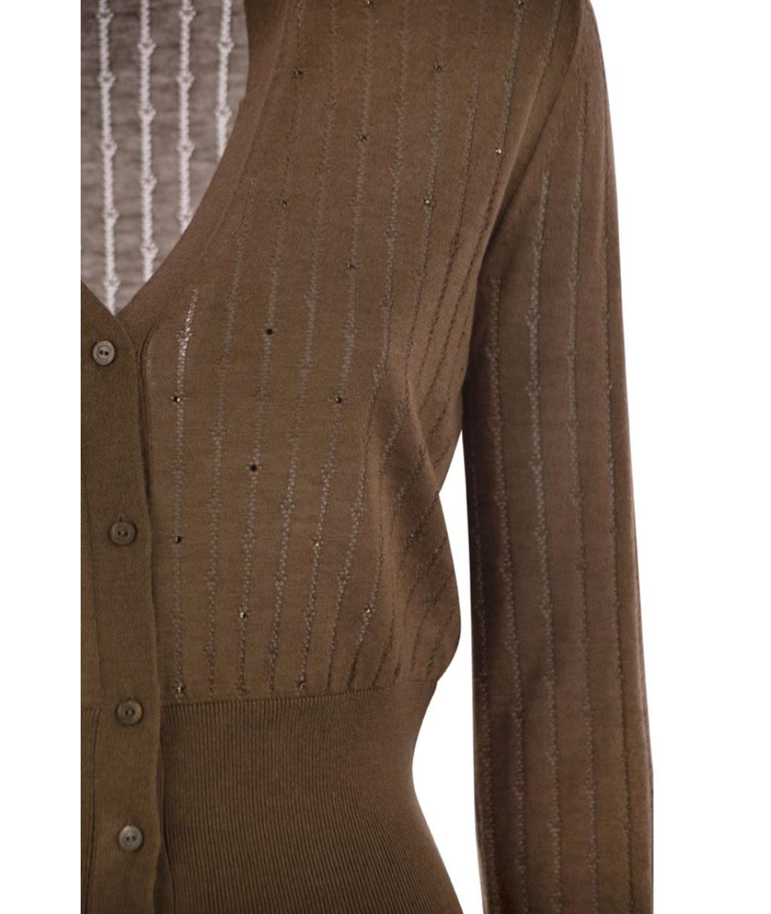 MAX MARA STUDIO Коричневый кардиган, фото 4