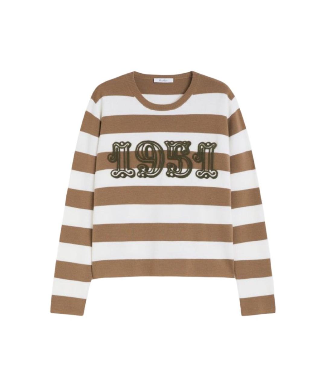 MAX MARA Бежевый шерстяной джемпер / свитер, фото 1