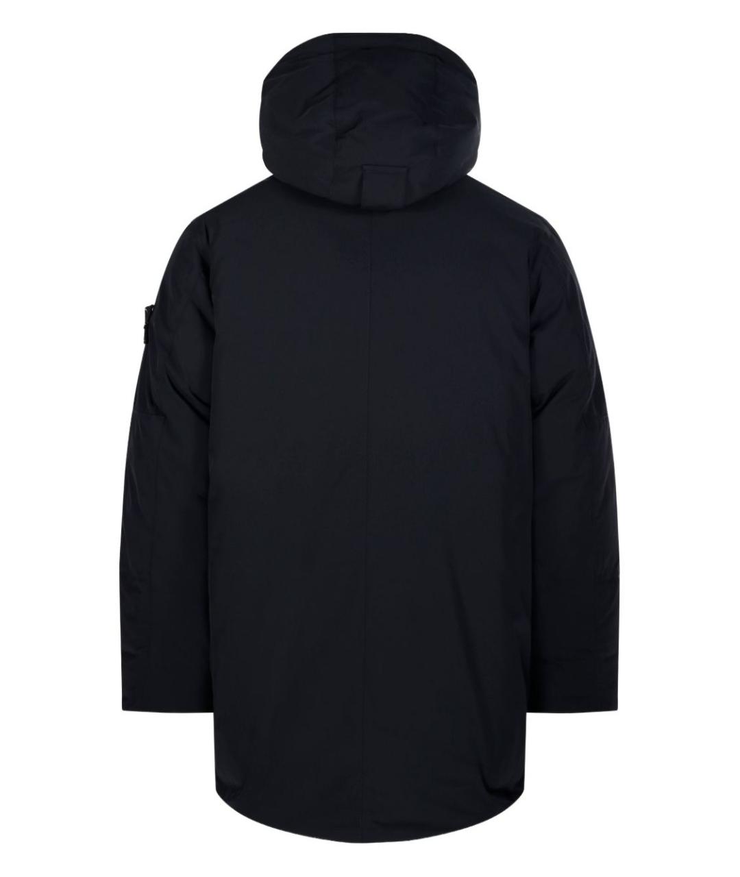 STONE ISLAND Черный полиэстеровый пуховик, фото 2