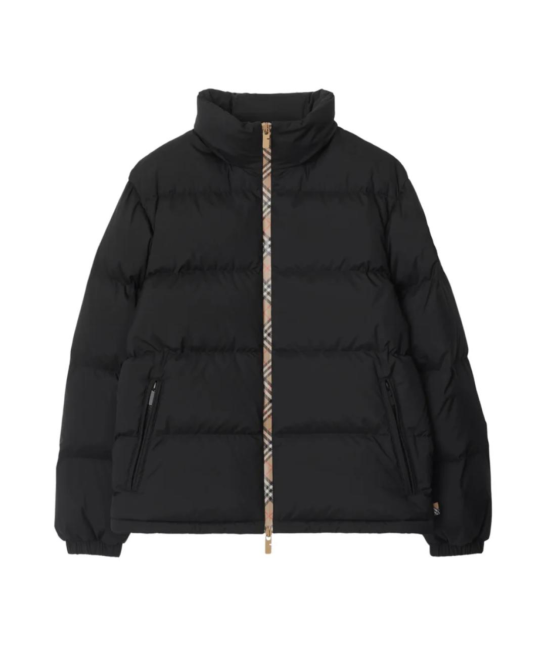 BURBERRY Черный полиэстеровый пуховик, фото 1