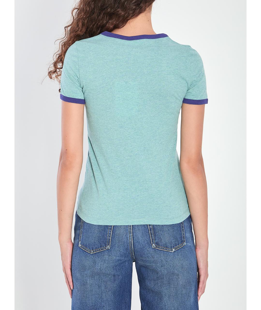 CHLOE Зеленая хлопковая футболка, фото 5