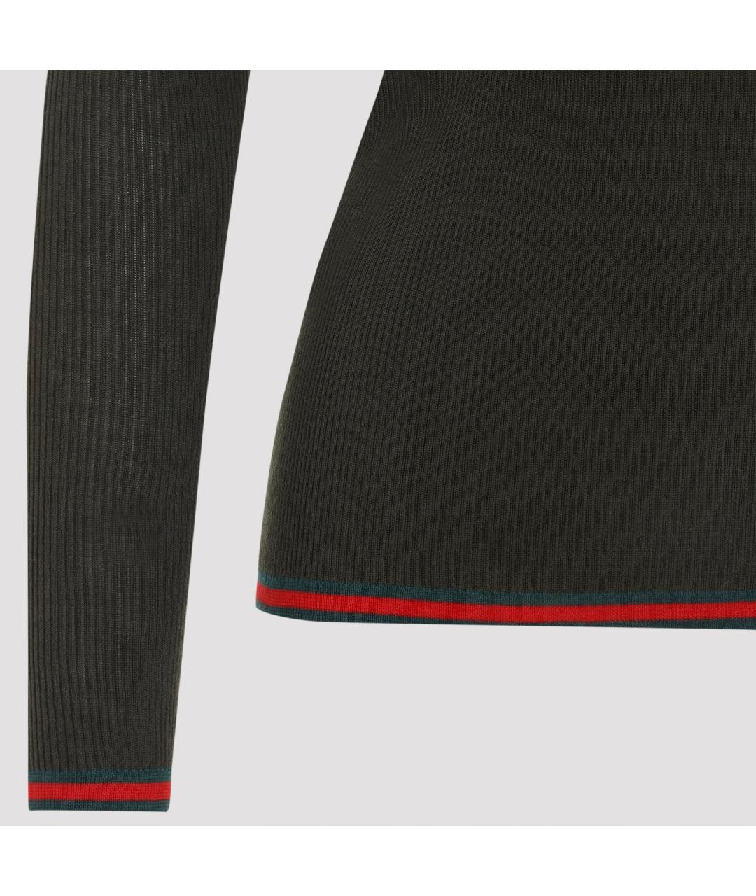 GUCCI Зеленый кашемировый джемпер / свитер, фото 6