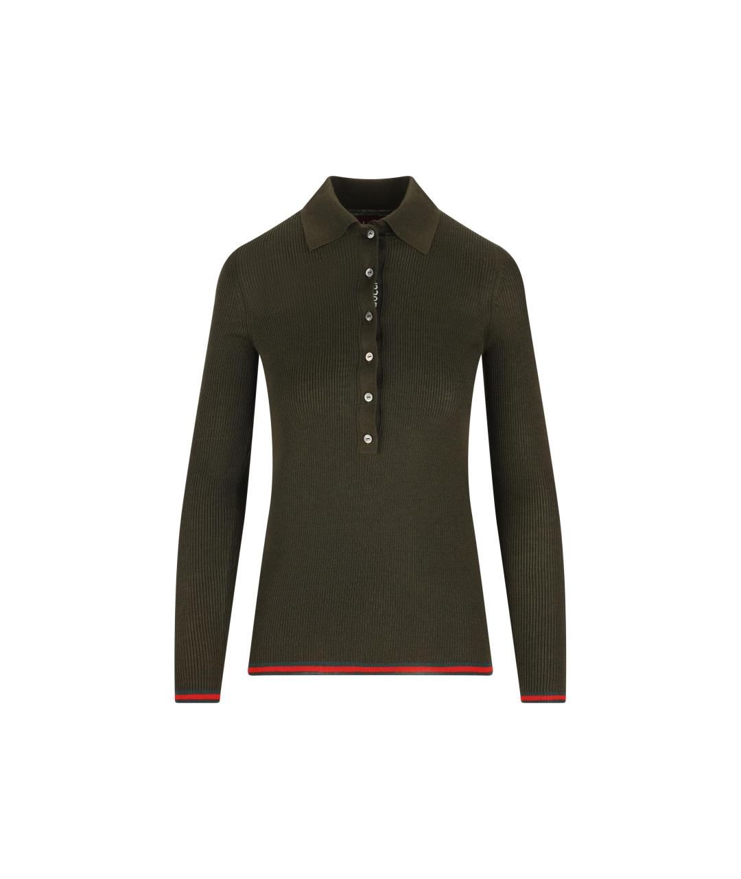 GUCCI Зеленый кашемировый джемпер / свитер, фото 1