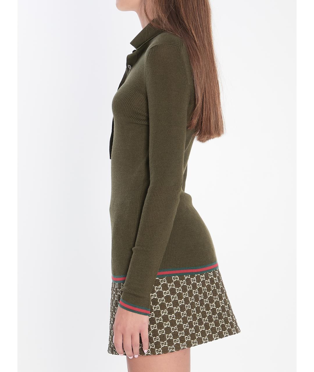 GUCCI Зеленый кашемировый джемпер / свитер, фото 4