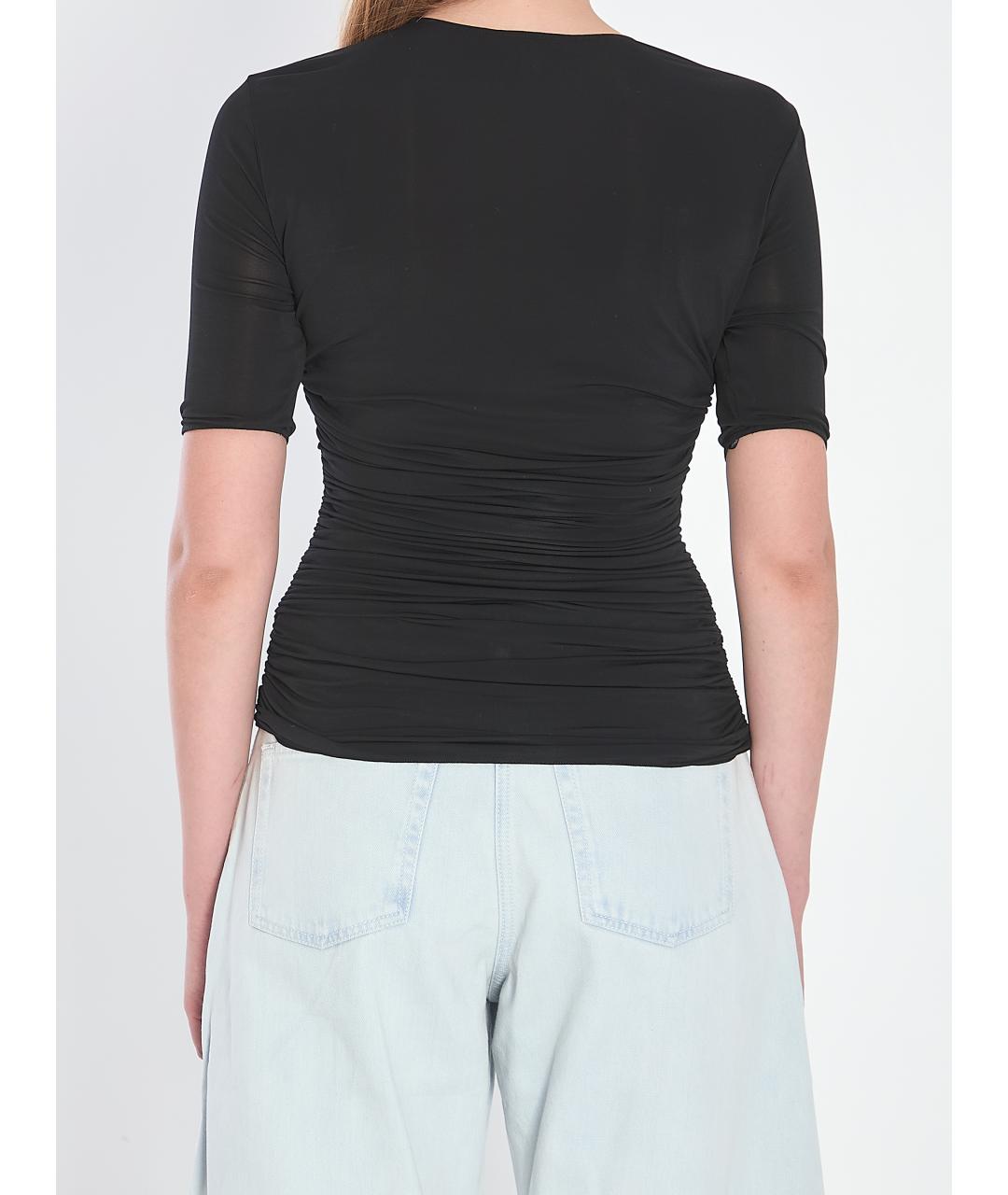 ALAIA Черная вискозная футболка, фото 5