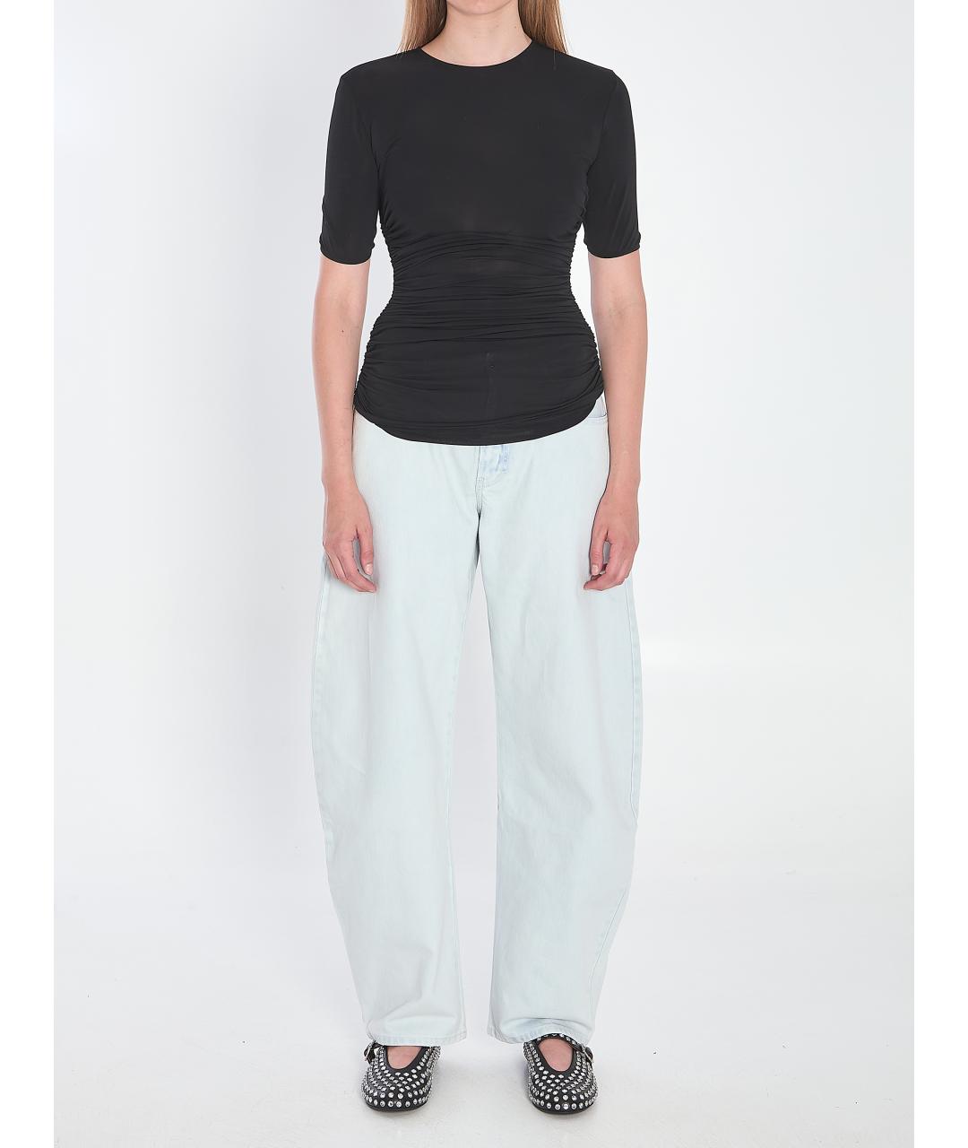 ALAIA Черная вискозная футболка, фото 6