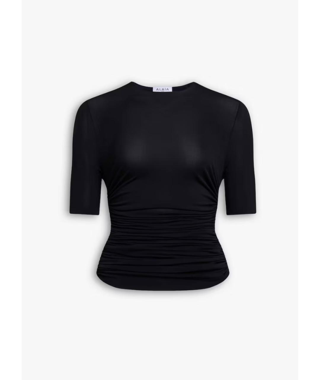 ALAIA Черная вискозная футболка, фото 7