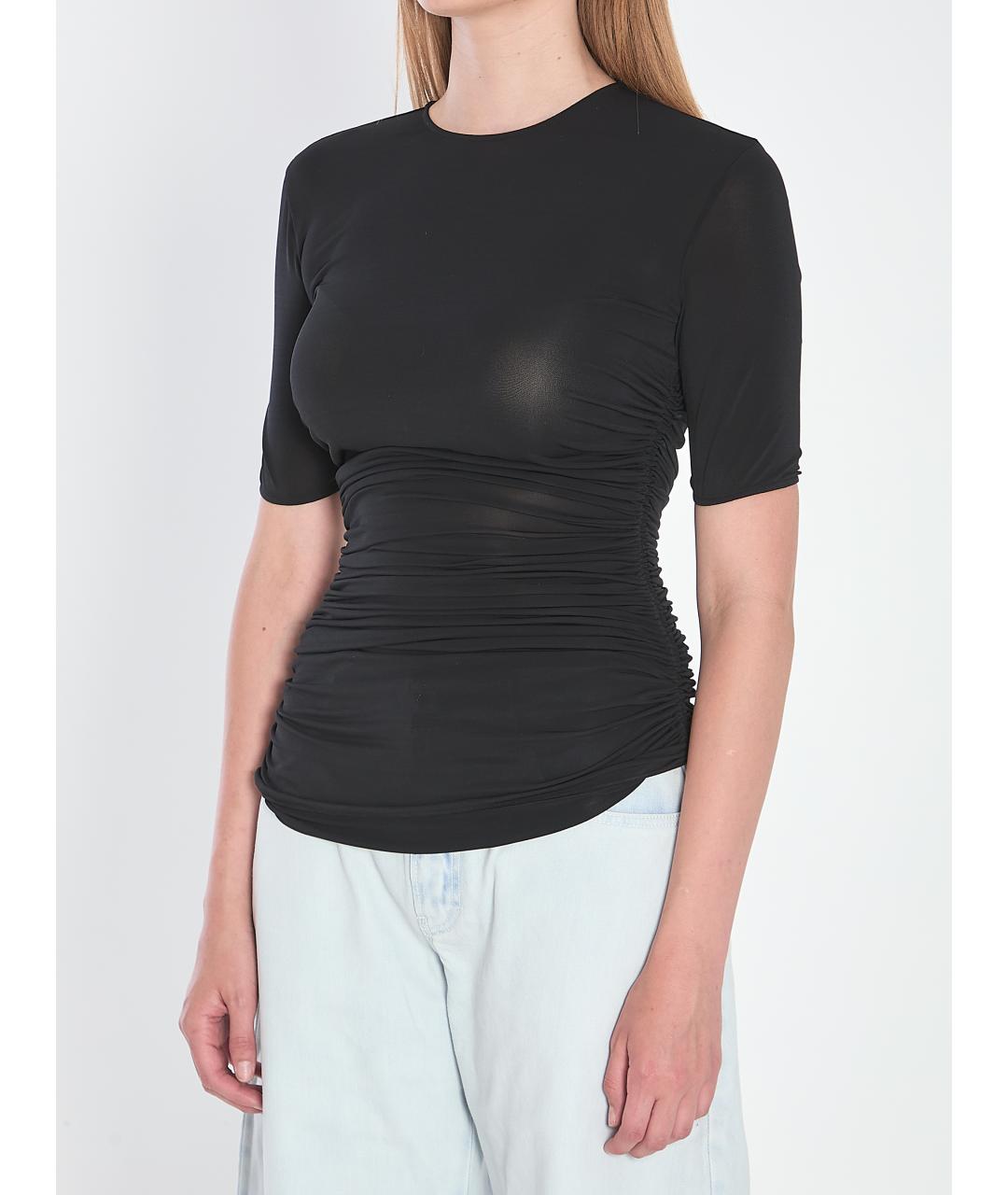 ALAIA Черная вискозная футболка, фото 3