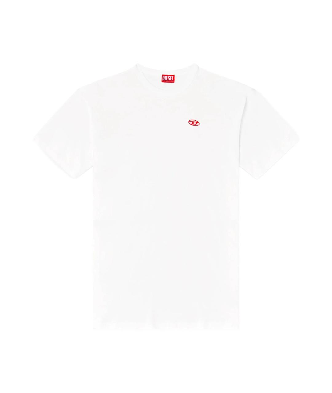 DIESEL Белая хлопковая футболка, фото 1