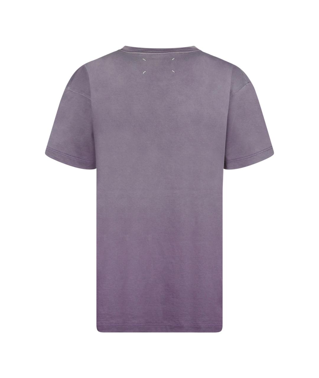 MAISON MARGIELA Фиолетовая хлопковая футболка, фото 2