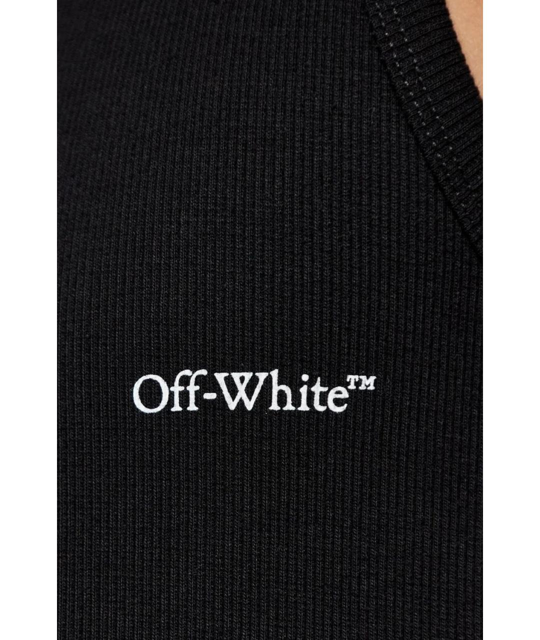 OFF-WHITE Черная хлопковая майка, фото 4